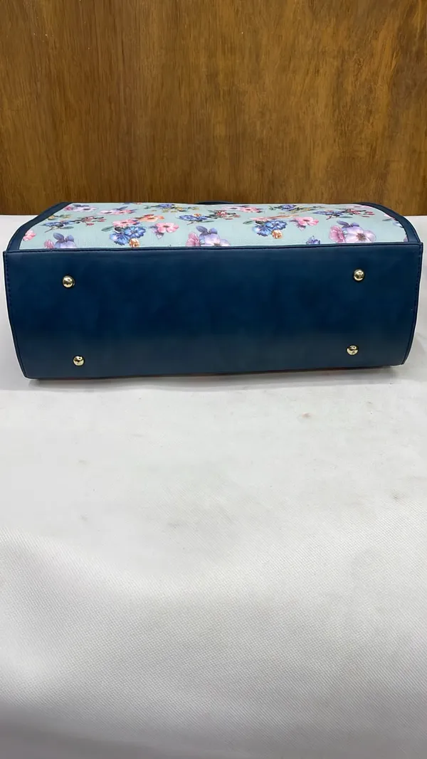 Blue_Pu_Leather_Floral_Tote_Bag_For_Women
