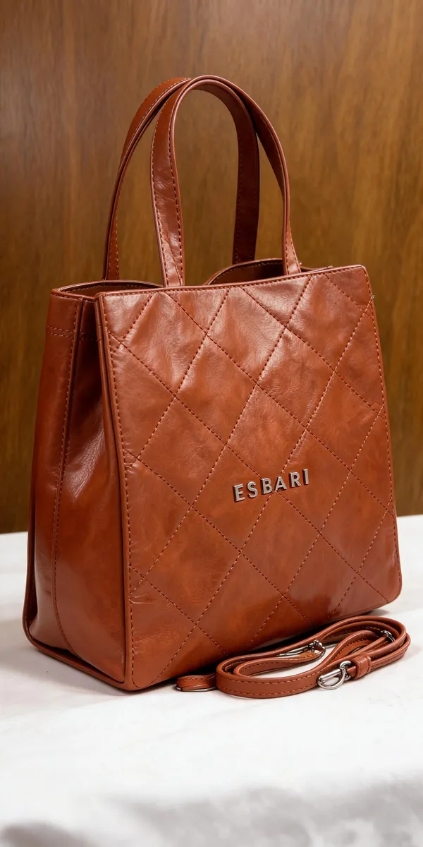 Brown_Pu_Leather_Quilted_Tote_Bag_For_Women