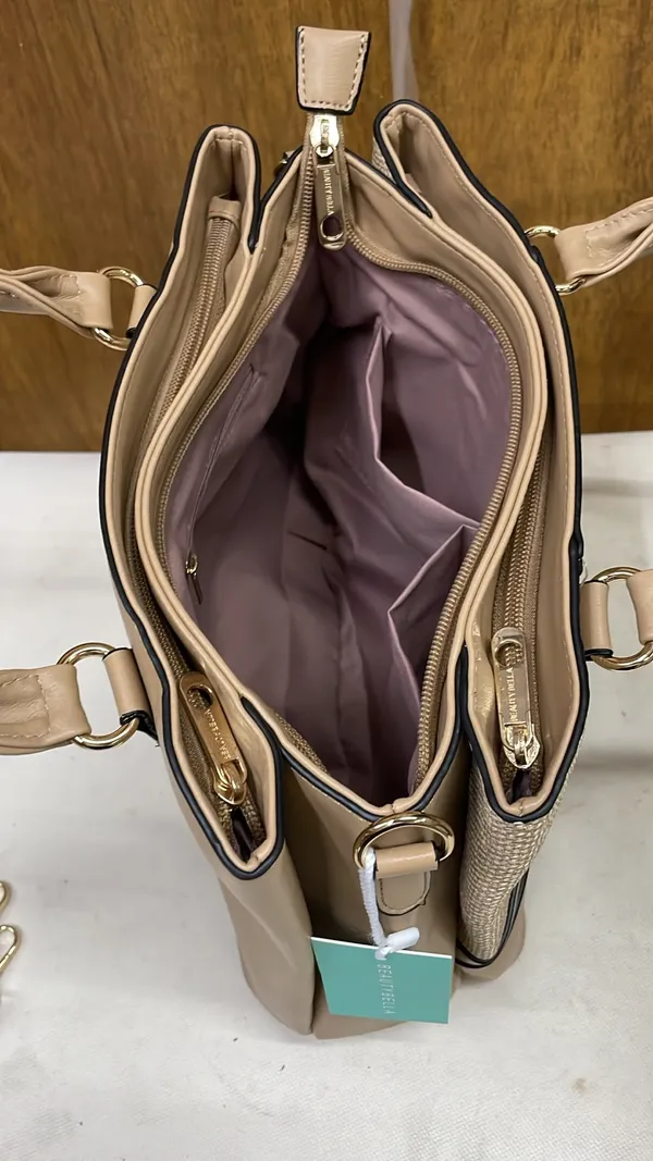 Beige_Pu_Leather_Tote_Bag_For_Women
