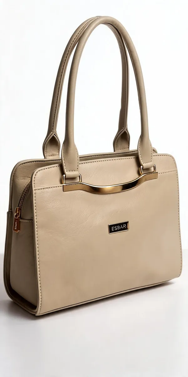Beige_Pu_Leather_Structured_Handbag_For_Women