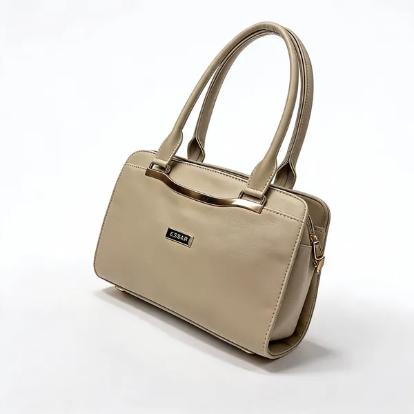 Beige_Pu_Leather_Structured_Handbag_For_Women
