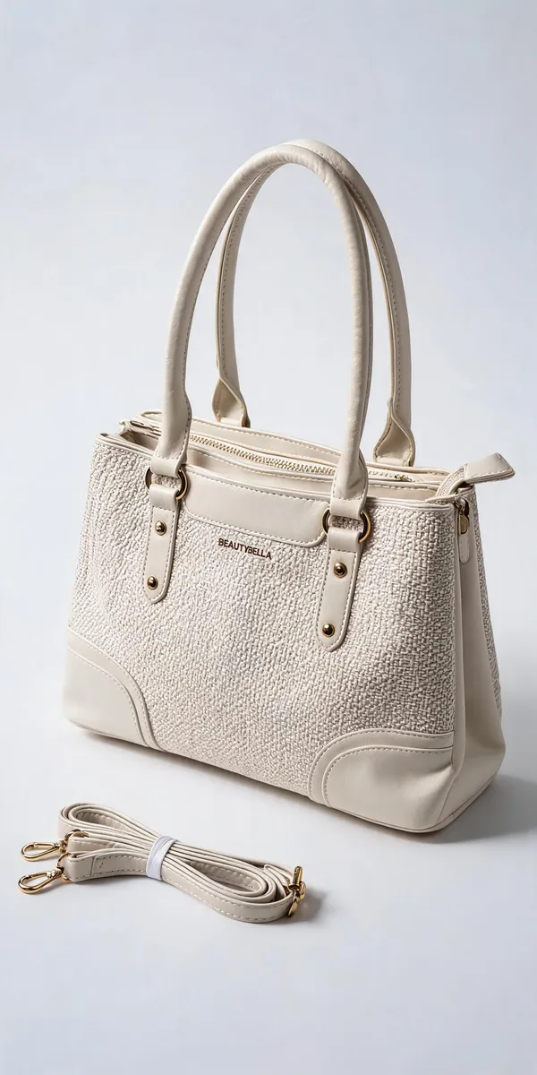 White_Pu_Leather_Tote_Bag_For_Women
