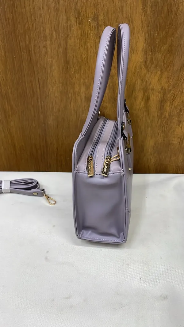 Lavender_Pu_Leather_Structured_Handbag_For_Women