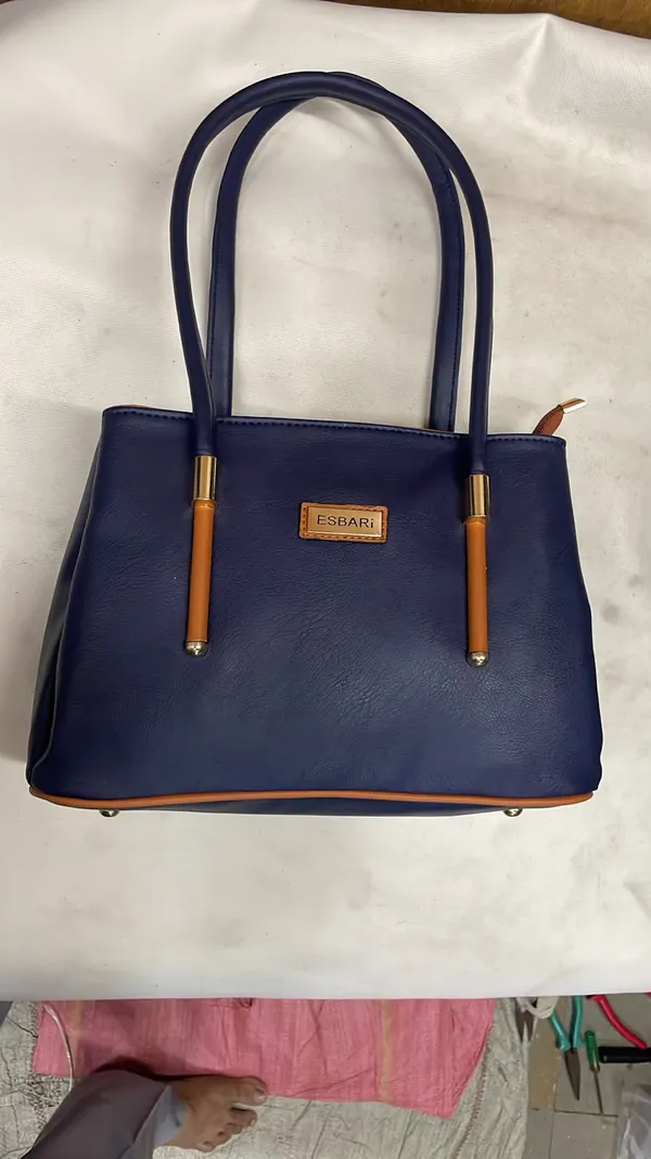 Blue_Pu_Leather_Tote_Bag_For_Women