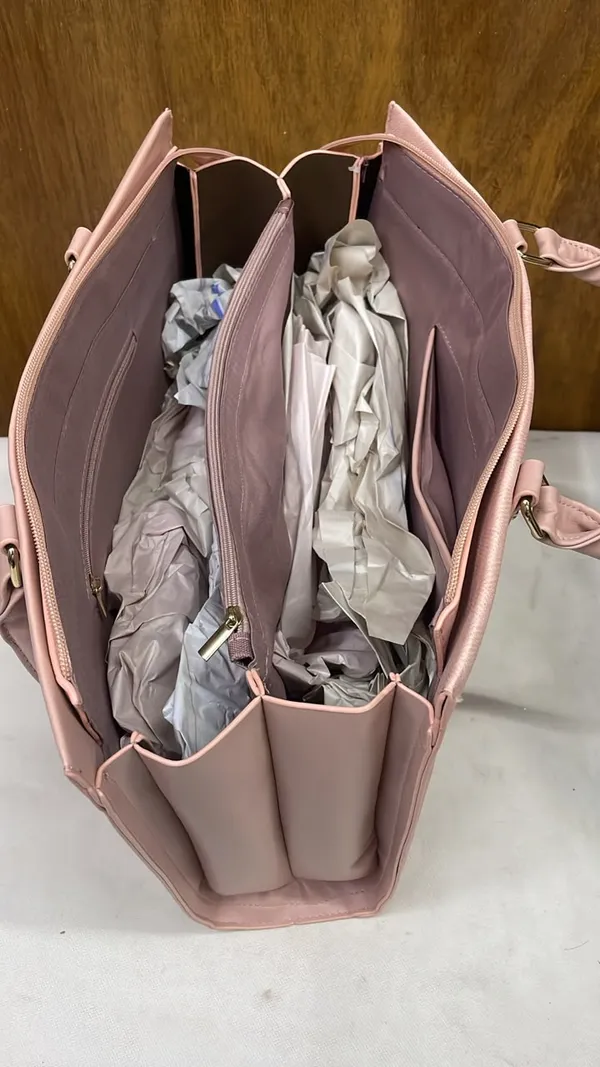 Pink_Pu_Leather_Textured_Tote_Bag_For_Women