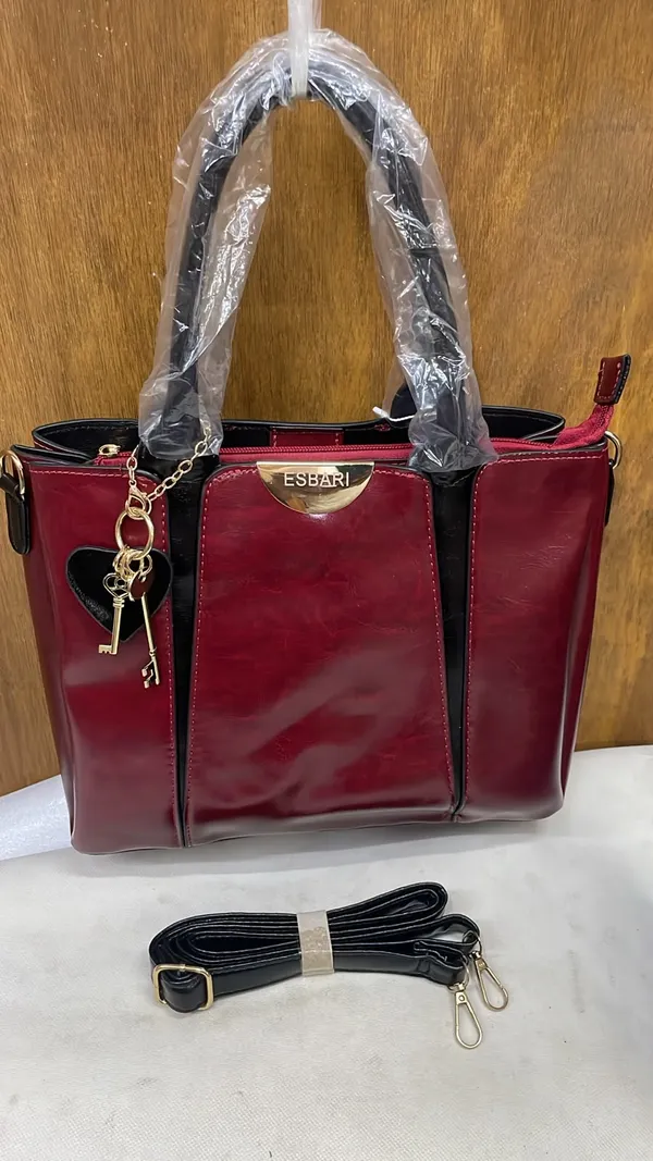 Burgundy_Pu_Leather_Tote_Bag_For_Women