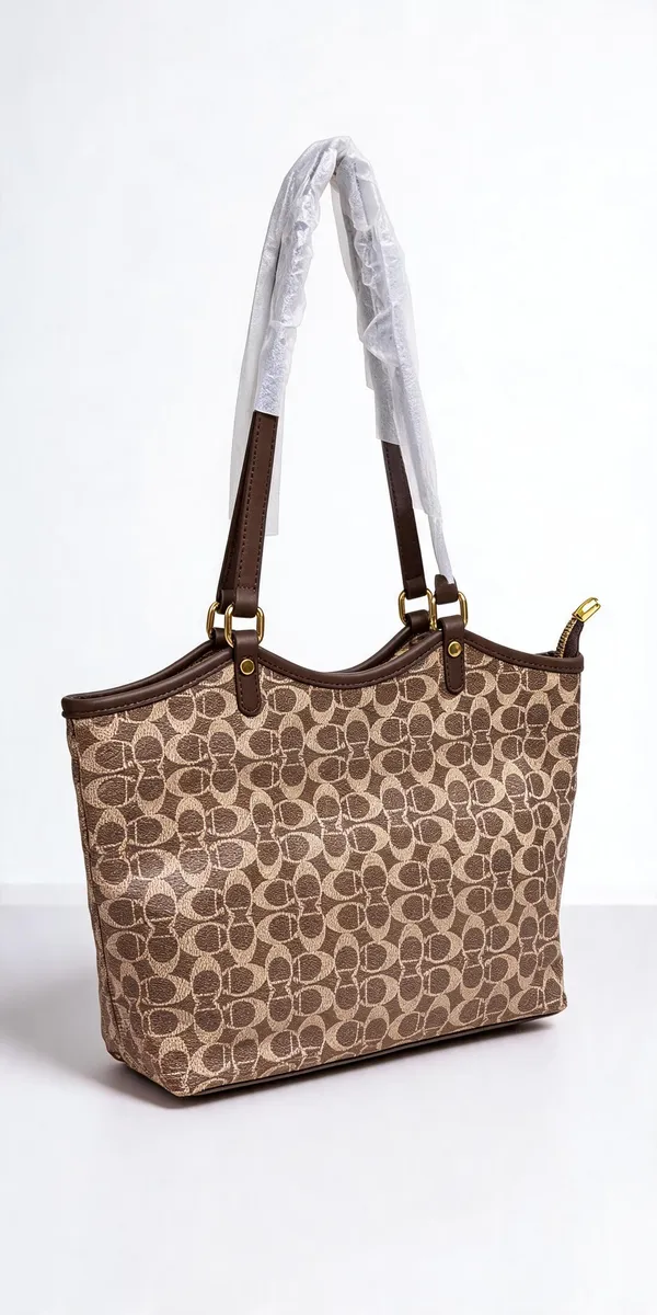 Brown_Pu_Leather_Textured_Tote_Bag_For_Women