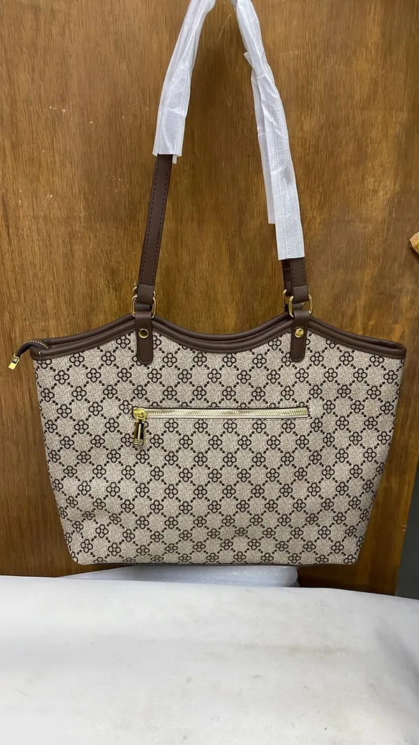 Beige_Pu_Leather_Tote_Bag_For_Women