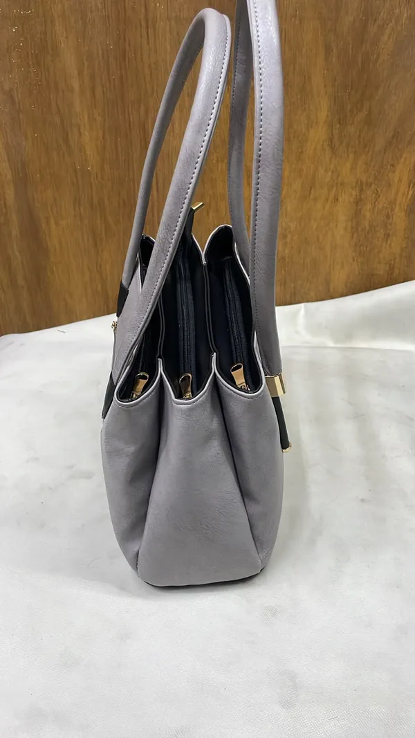 Grey_Pu_Leather_Textured_Tote_Bag_For_Women