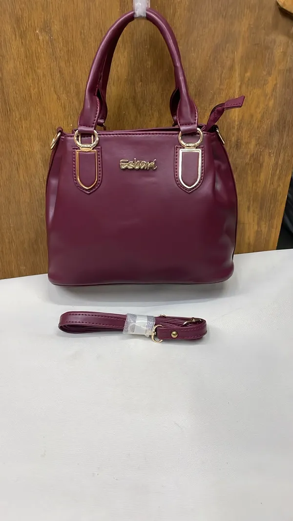 Maroon_Pu_Leather_Structured_Handbag_For_Women