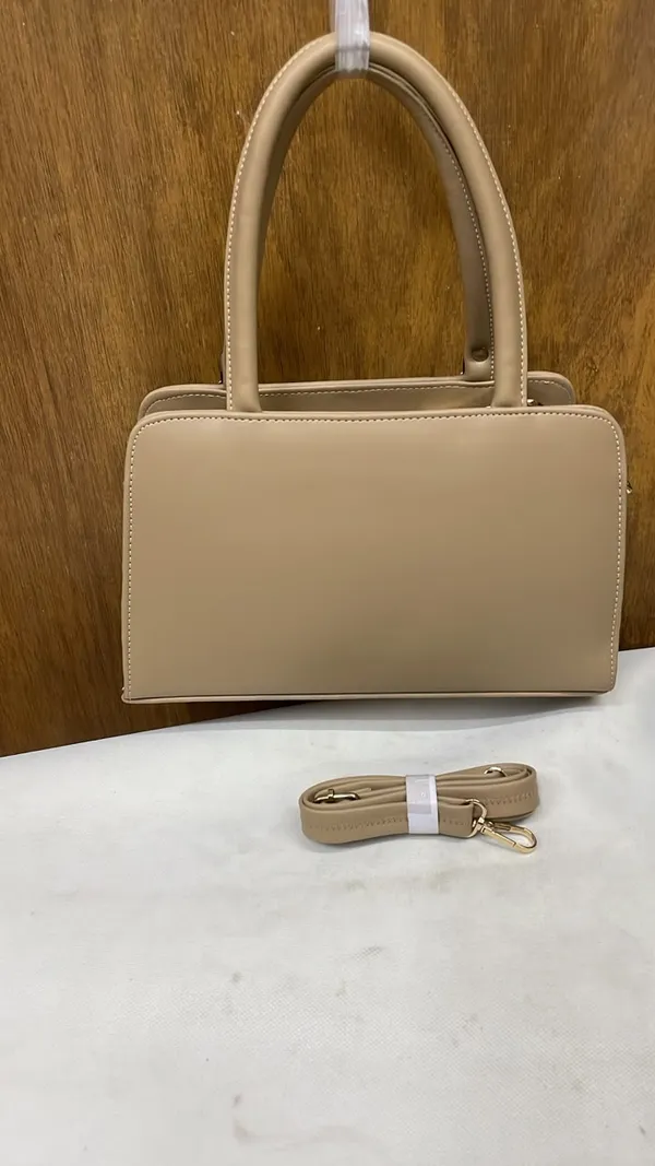 Beige_Pu_Leather_Structured_Handbag_For_Women