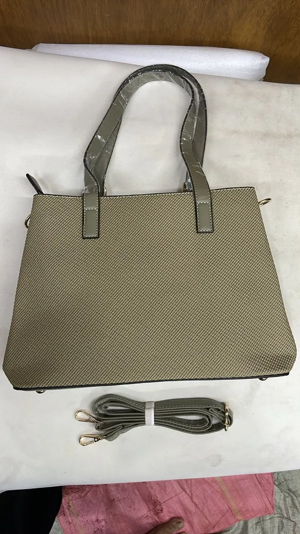 Olive_Green_Pu_Leather_Structured_Tote_Bag_For_Women