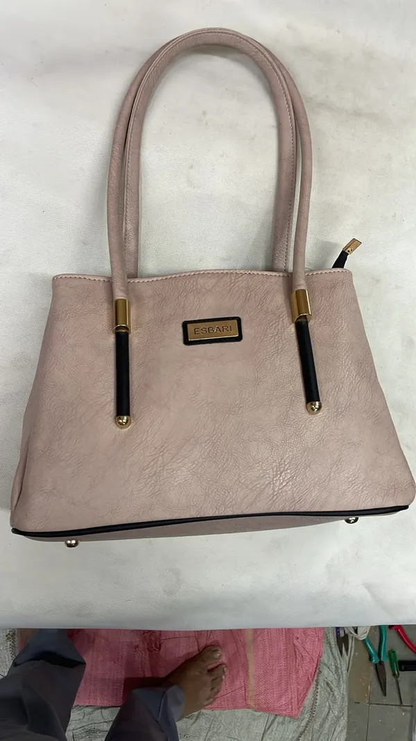 Pink_Pu_Leather_Structured_Tote_Bag_For_Women