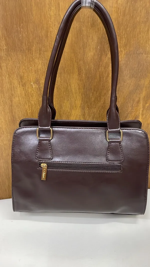Brown_Pu_Leather_Structured_Handbag_For_Women