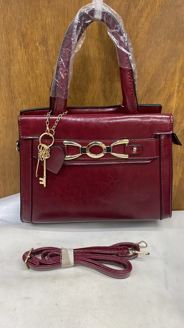 Maroon_Pu_Leather_Structured_Handbag_For_Women