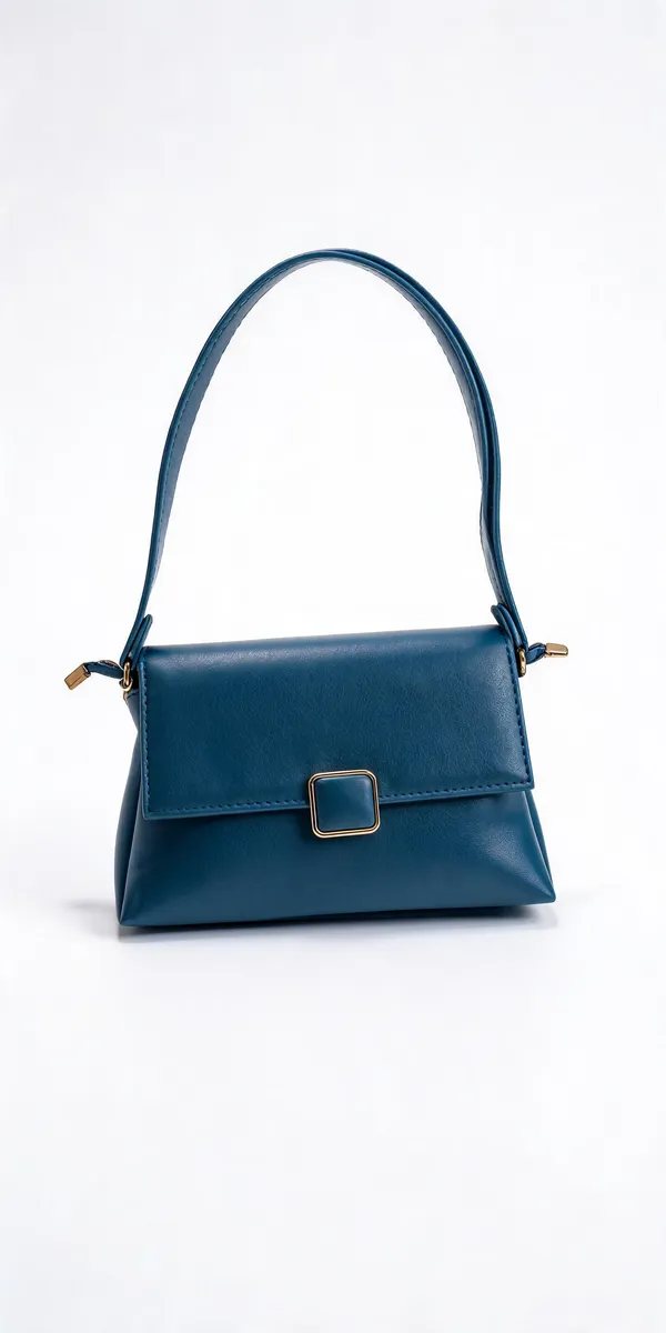 Blue_Pu_Leather_Structured_Crossbody_Bag_For_Women