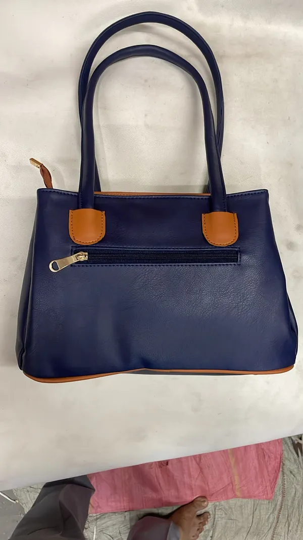 Blue_Pu_Leather_Tote_Bag_For_Women