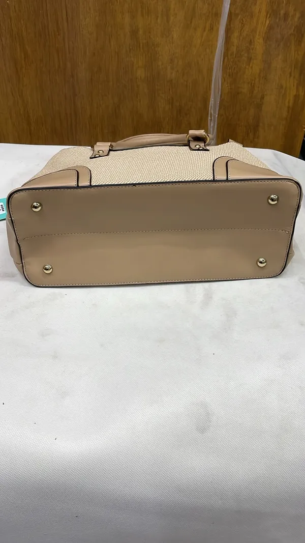 Beige_Pu_Leather_Tote_Bag_For_Women