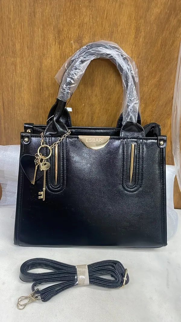 Black_Pu_Leather_Structured_Handbag_For_Women