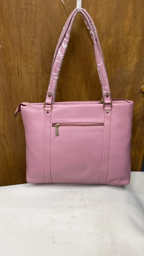 Pink_Pu_Leather_Tote_Bag_For_Women