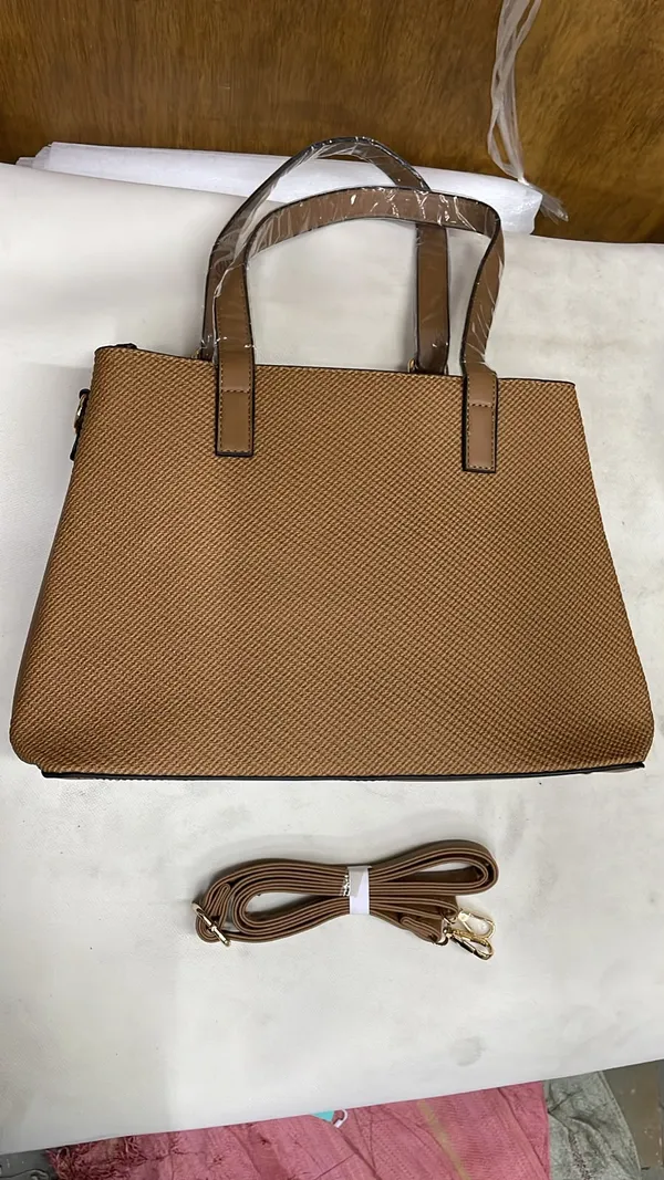 Brown_Pu_Leather_Textured_Structured_Tote_Bag_For_Women
