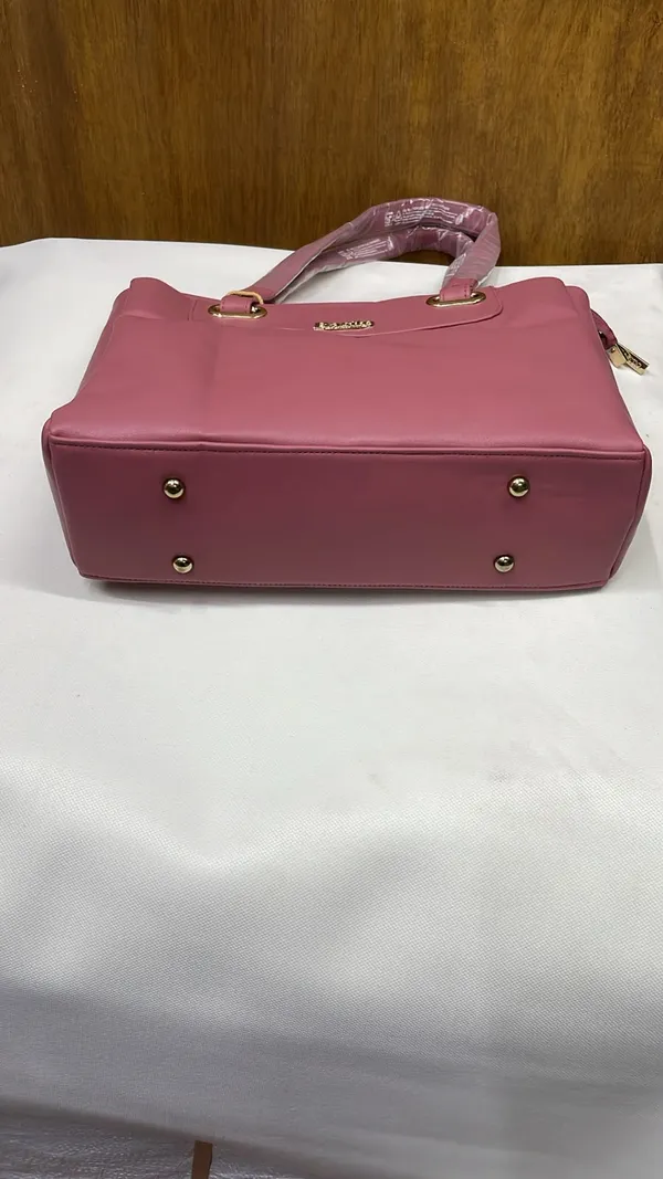 Pink_Pu_Leather_Tote_Bag_For_Women