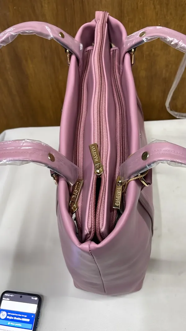 Pink_Pu_Leather_Tote_Bag_For_Women