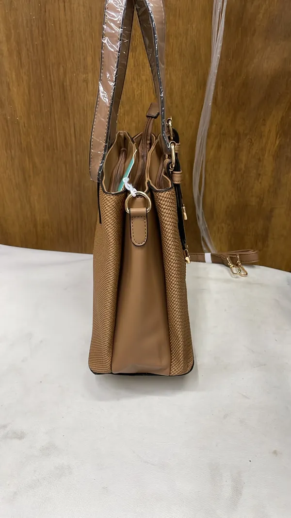 Brown_Pu_Leather_Textured_Structured_Tote_Bag_For_Women