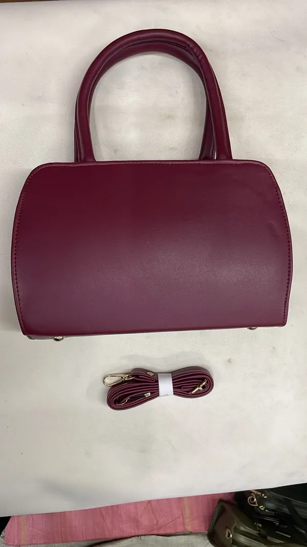 Maroon_Pu_Leather_Structured_Handbag_For_Women