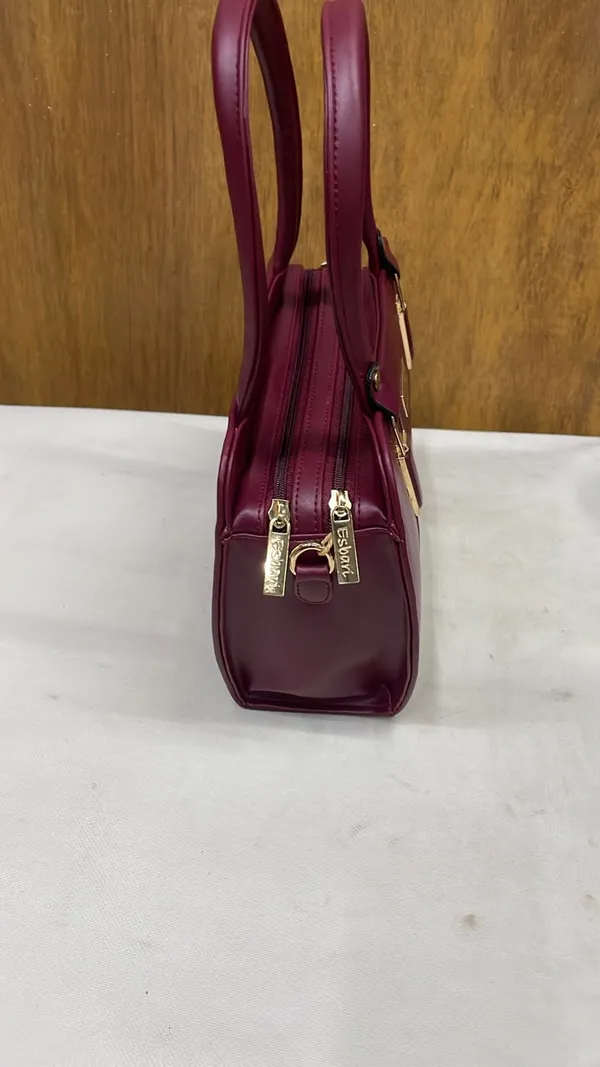 Maroon_Pu_Leather_Structured_Handbag_For_Women