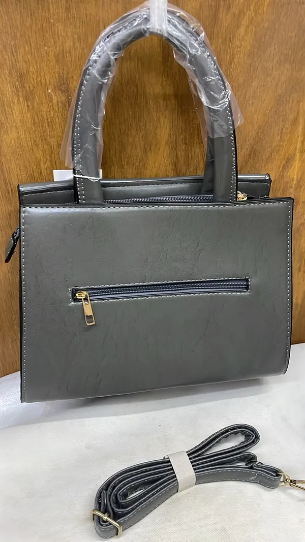 Grey_Pu_Leather_Structured_Handbag_For_Women