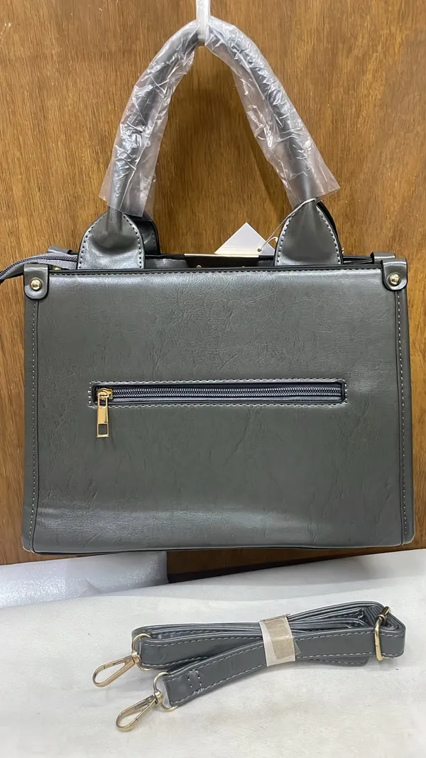 Grey_Pu_Leather_Structured_Handbag_For_Women