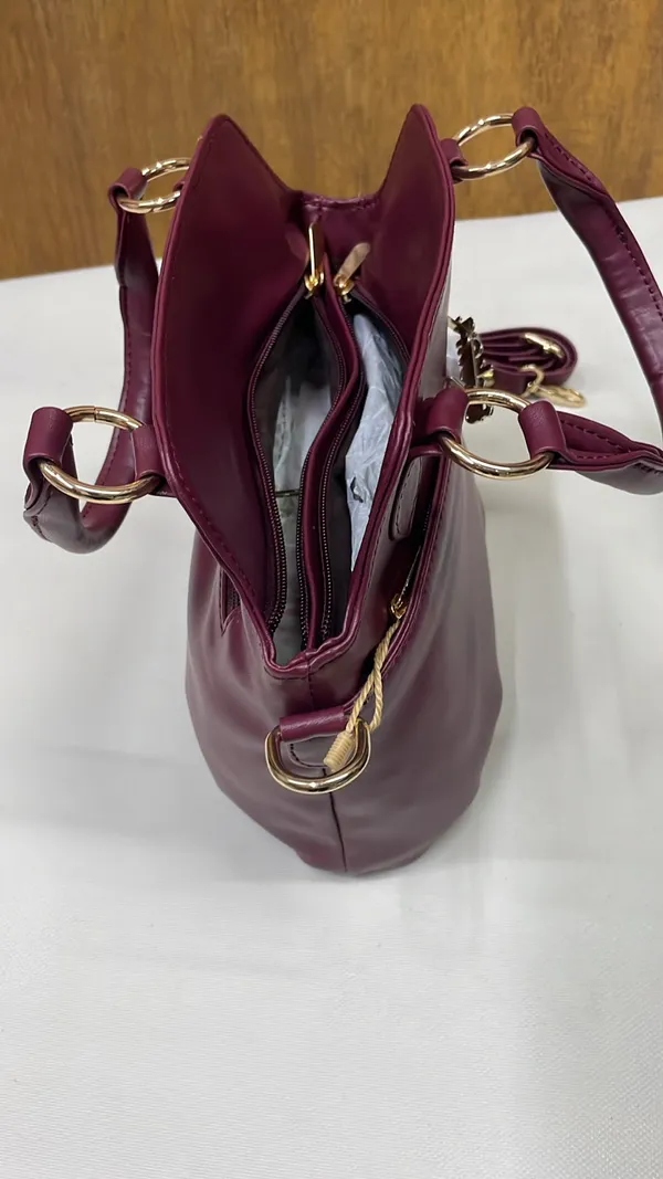 Maroon_Pu_Leather_Handbag_For_Women