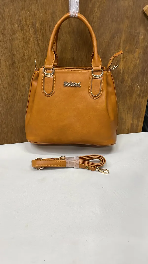 Tan_Pu_Leather_Structured_Handbag_For_Women