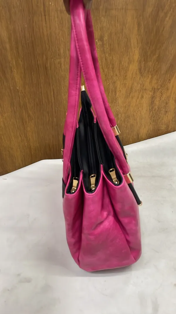 Pink_Pu_Leather_Tote_Bag_For_Women