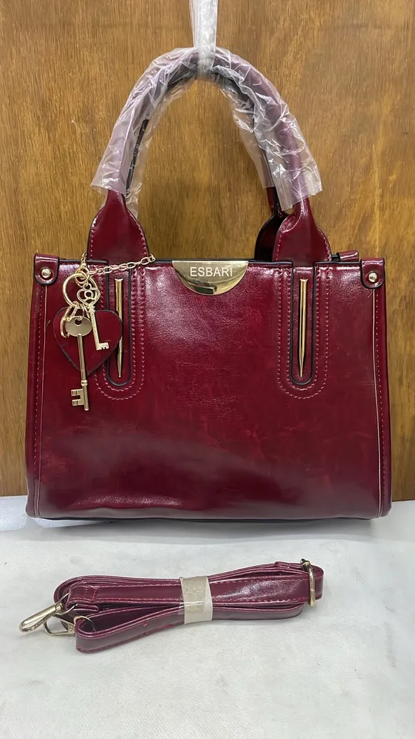 Maroon_Pu_Leather_Tote_Bag_For_Women
