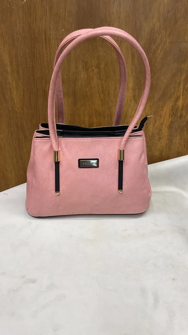 Pink_Pu_Leather_Textured_Tote_Bag_For_Women