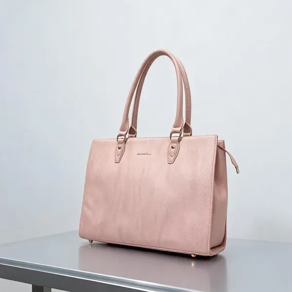 Pink_Pu_Leather_Textured_Tote_Bag_For_Women