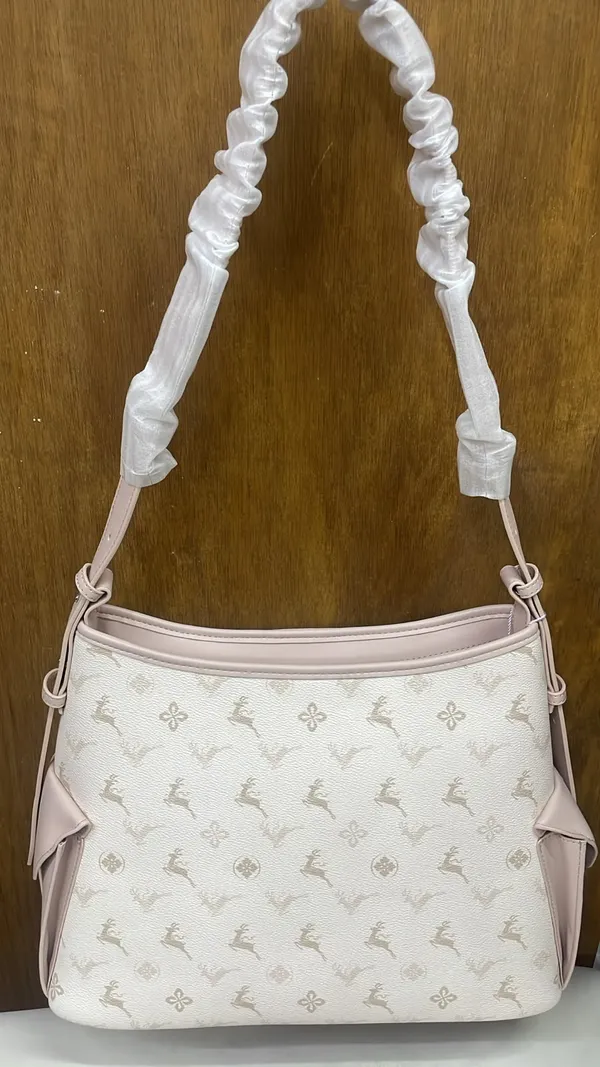 Cream_Pu_Leather_Shoulder_Bag_For_Women