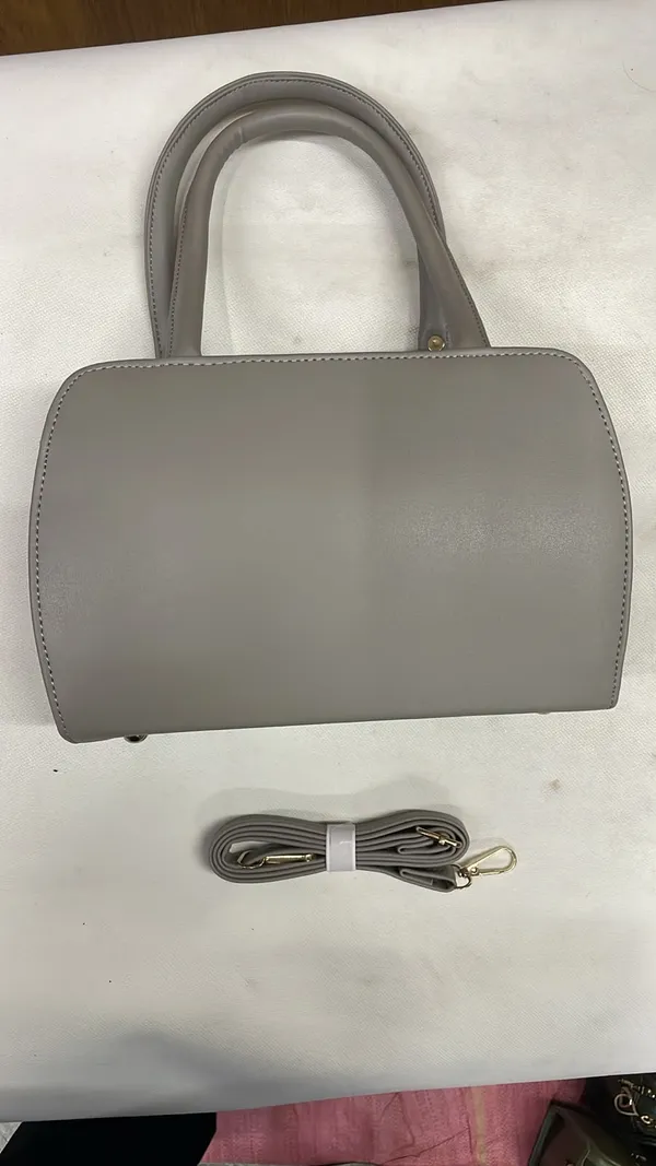 Grey_Pu_Leather_Structured_Handbag_For_Women