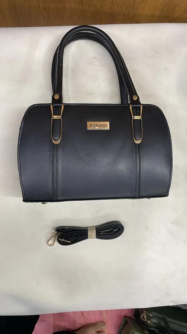 Black_Pu_Leather_Structured_Handbag_For_Women
