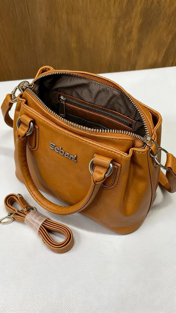 Tan_Pu_Leather_Structured_Handbag_For_Women