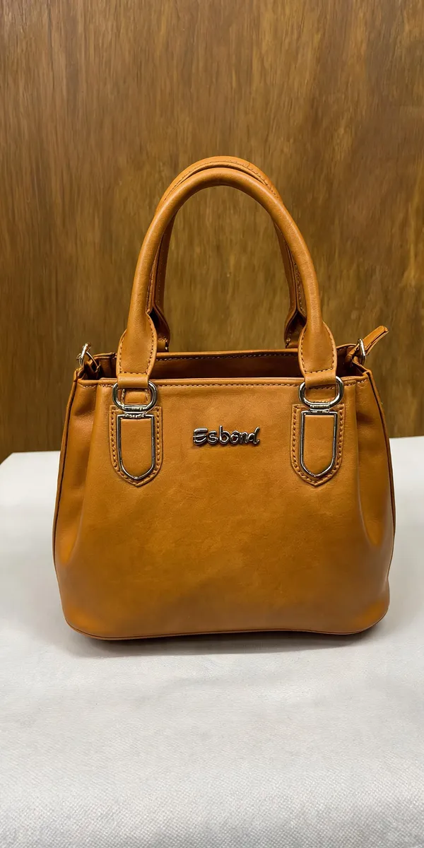 Tan_Pu_Leather_Structured_Handbag_For_Women
