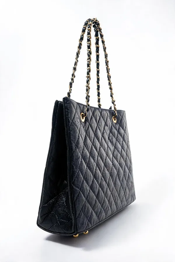 Black_Pu_Leather_Quilted_Shoulder_Bag_For_Women