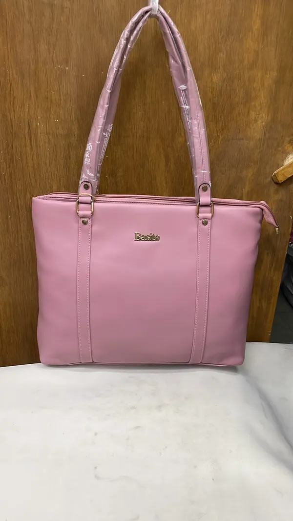 Pink_Pu_Leather_Tote_Bag_For_Women
