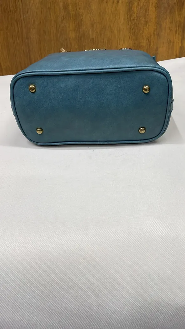 Blue_Pu_Leather_Structured_Handbag_For_Women