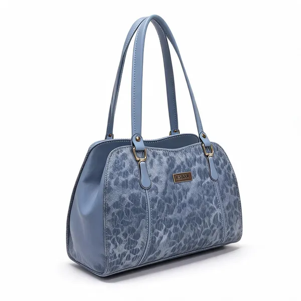 Blue_Pu_Leather_Printed_Tote_Bag_For_Women