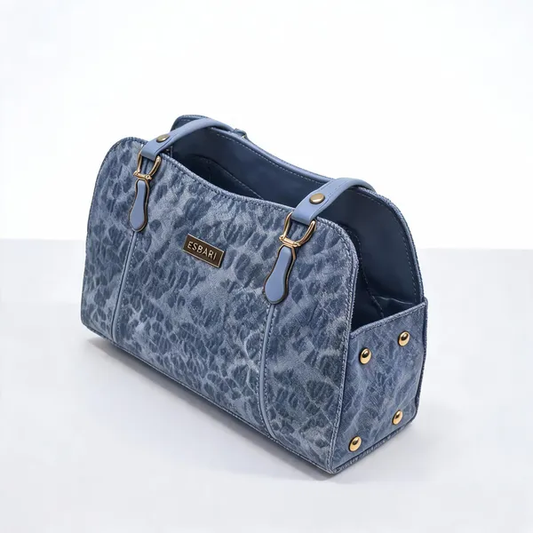 Blue_Pu_Leather_Printed_Tote_Bag_For_Women