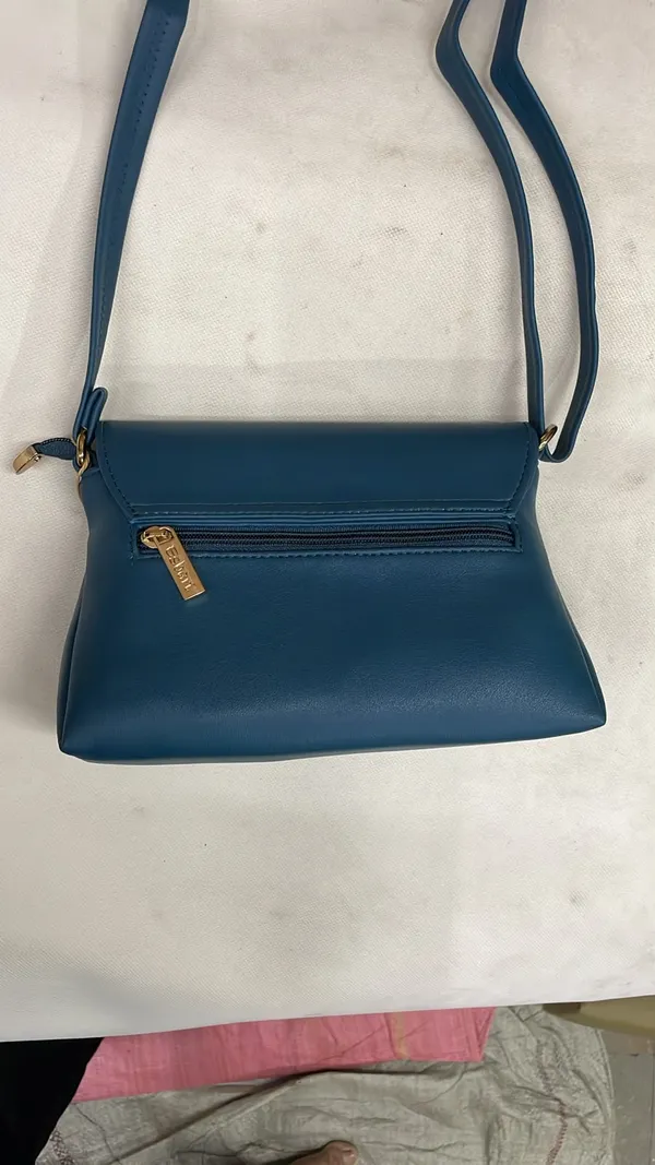 Blue_Pu_Leather_Structured_Crossbody_Bag_For_Women