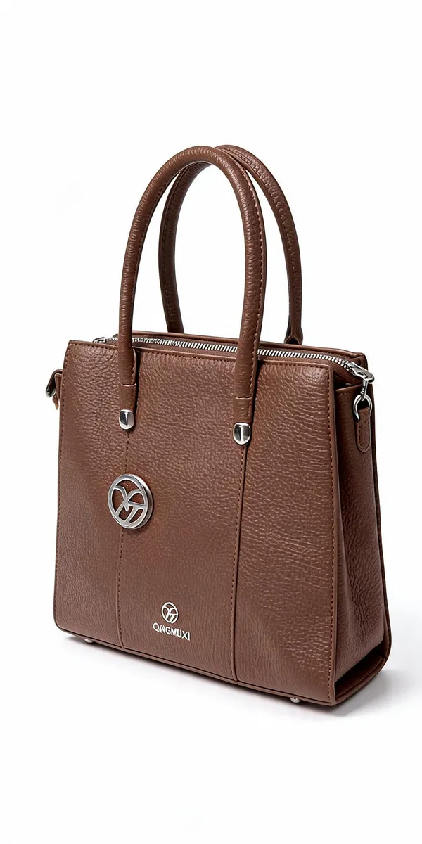 Brown_Pu_Leather_Textured_Structured_Handbag_For_Women